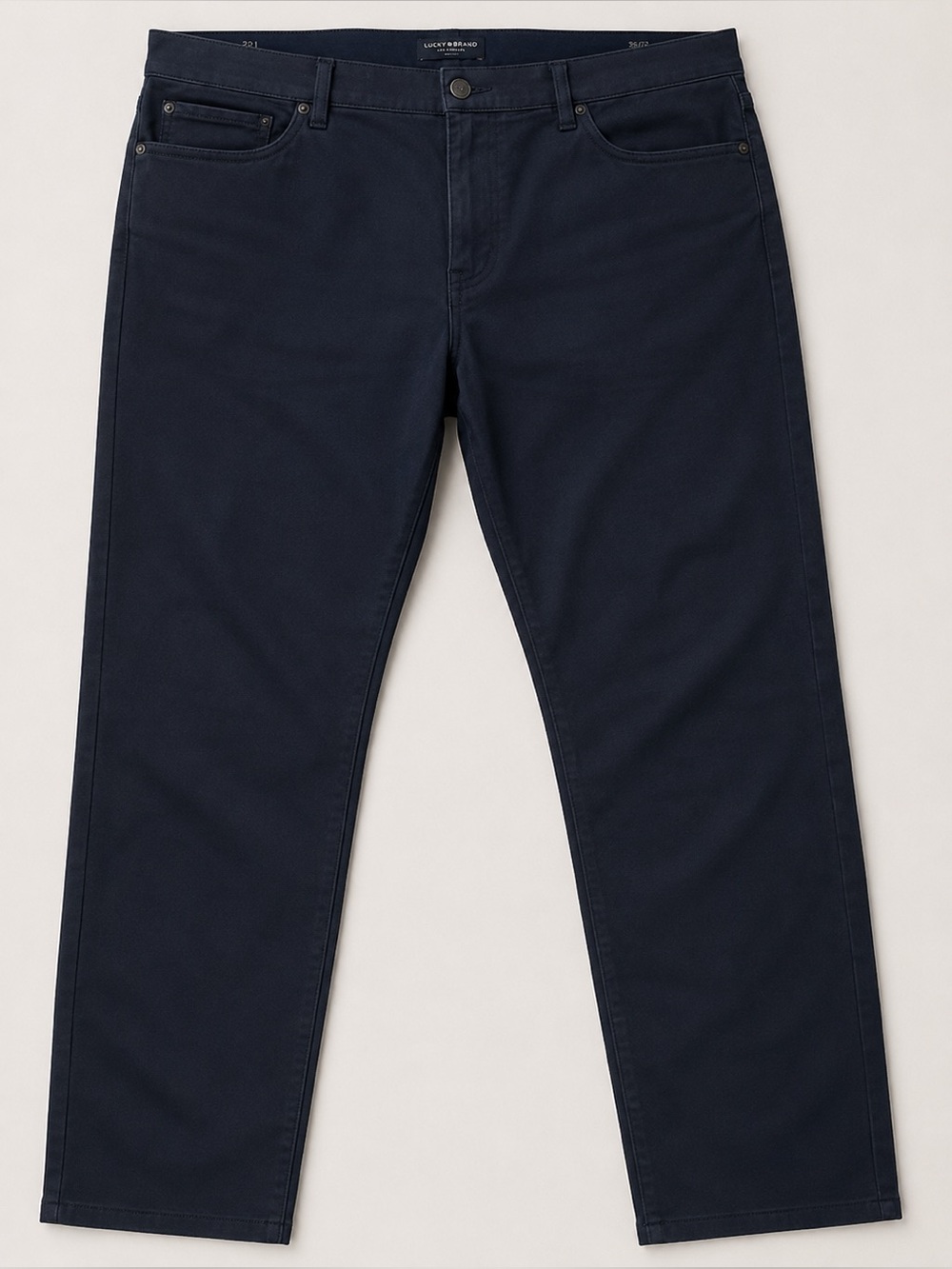 Lucky Brand 121 Slim Straight Pants Men’s 40x32 Navy Blue Dark Wash Stretch
